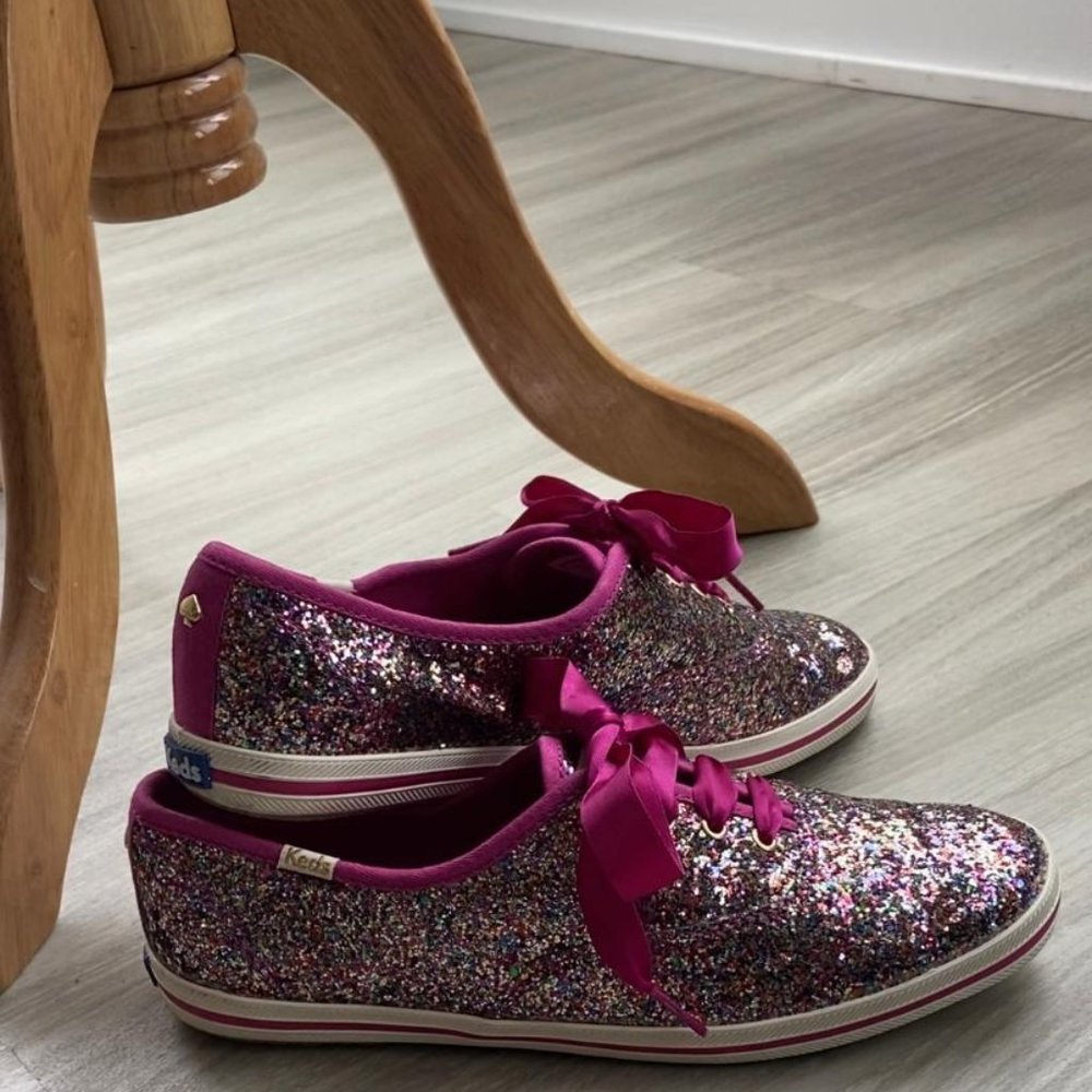Keds For Kate Spade New York Glitter Sneaker in Metallic